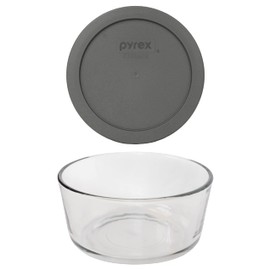Pyrex (1 7201 4 Cup Glass Bowl & (1) 7201-PC Puddle Gray Lid Made in the USA