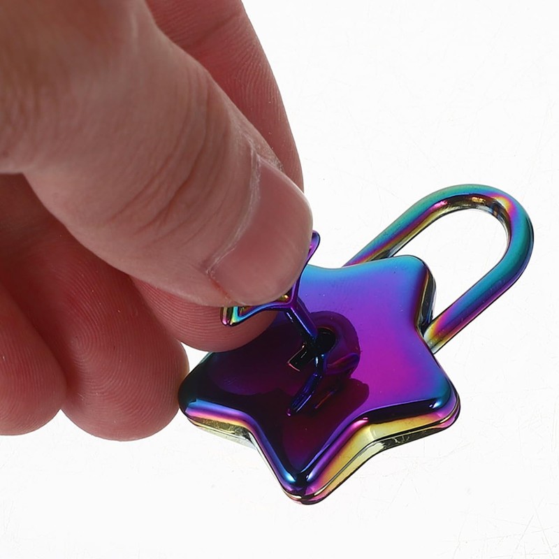 ULDIGI Star Shaped Padlock with Key Small Metal Lock for