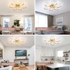 HLILCEH 26inch Modern LED Ceiling Light, 6 Rings Flower Flush