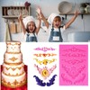 Rainmae 7 Pcs Baroque Fondant Silicone Molds, Relief Flower Lace