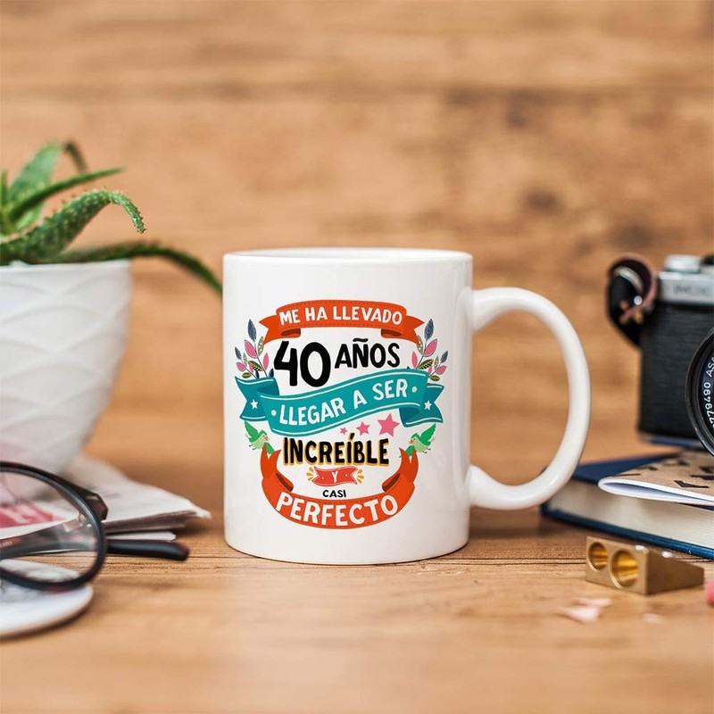 MUGFFINS Taza 40 Cumpleaños -"Me ha llevado 40 años llegar