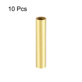 sourcing map Brass Round Tube, 6mm OD 0.5mm Wall Thickness 30mm Length Seamless Pipe Tubing for DIY Crafts 10 Pcs