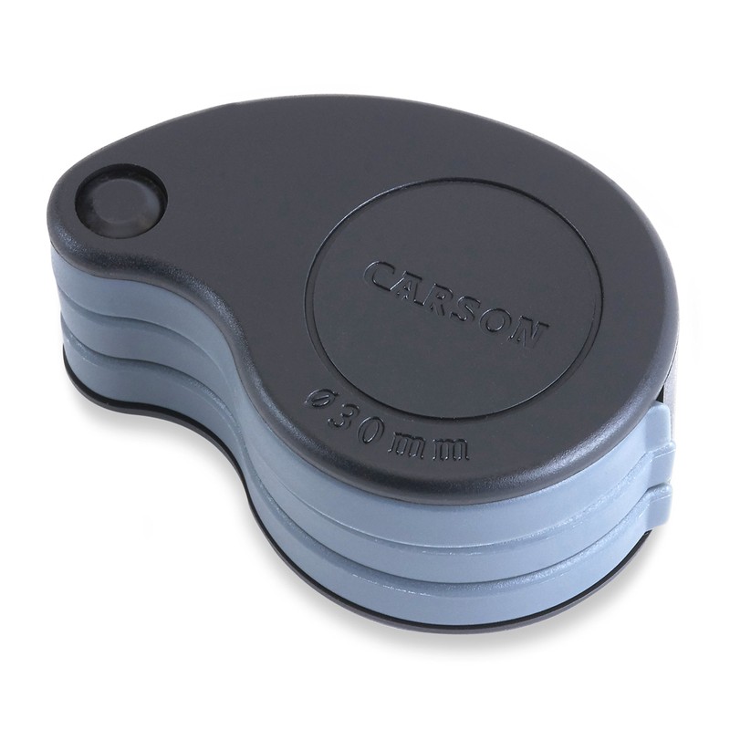 Carson TriView 5x/10x/15x lupas Plegables con Funda integrada (TV-36)