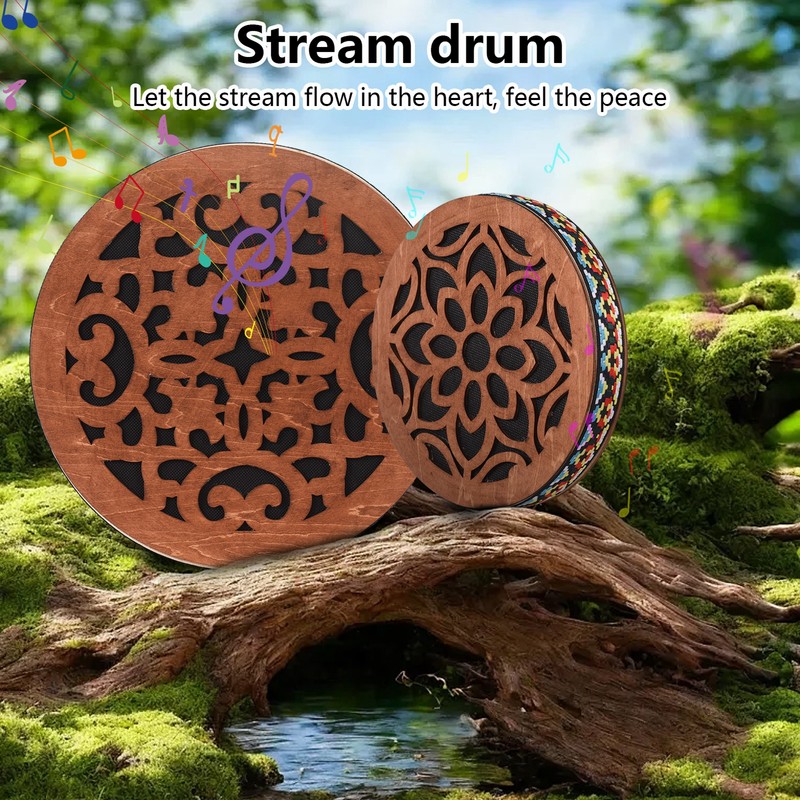 8-inch/12-inch Ocean Drum Ethnic Percussion Instrument Onomatopoeic Music Portable Hand