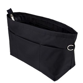 Time Wing Handbag Tote Purse Organizer Insert Bag Liner Shaper Divider Zipper 11 Pockets Compartments X Large Black