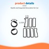 JeCar 9pcs Black Grill Inserts Headlight Covers Trim Kit for