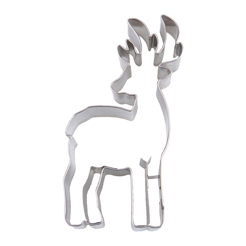 Staedter 076280 Reindeer Cookie Cutter, 11 cm, Stainless Steel Silver,