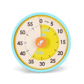 Visual Countdown Timer, 60 Minute Visual Timer for Kids Adults Cooking Timer Boiled Egg Timer, Non-ticking Classroom Timer for Study, Silent Desk Timer with Pattern for Kitchen Office School