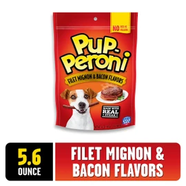 Pup-Peroni Original Filet Mignon & Bacon Flavor Dog Snacks, 5.6-Ounce (Pack of 8)