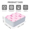 DISUOFEART Metal Tin Box with Lid, Cute Pink Bow Sturdy