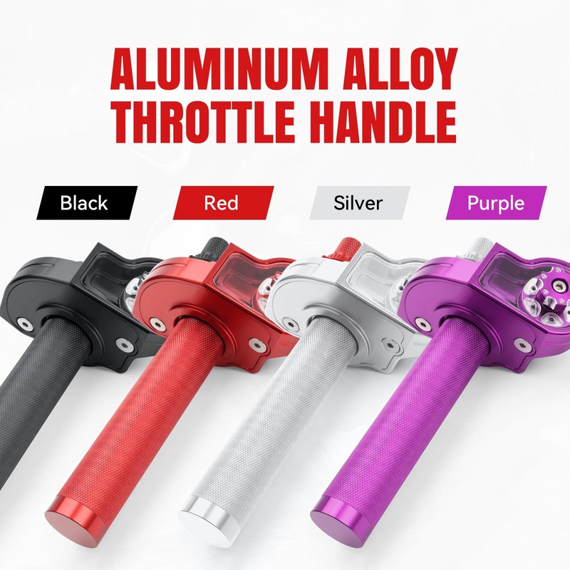 RIDLOG 7/8" 22mm Quick Twist Throttle Assembly with Throttle Cable,