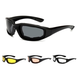 Yourkar Motorcycle Riding Goggles, Cycling Sunglasses with Soft Pad, Windproof Cycling Goggles, Motorcycle Accessories (Gray)