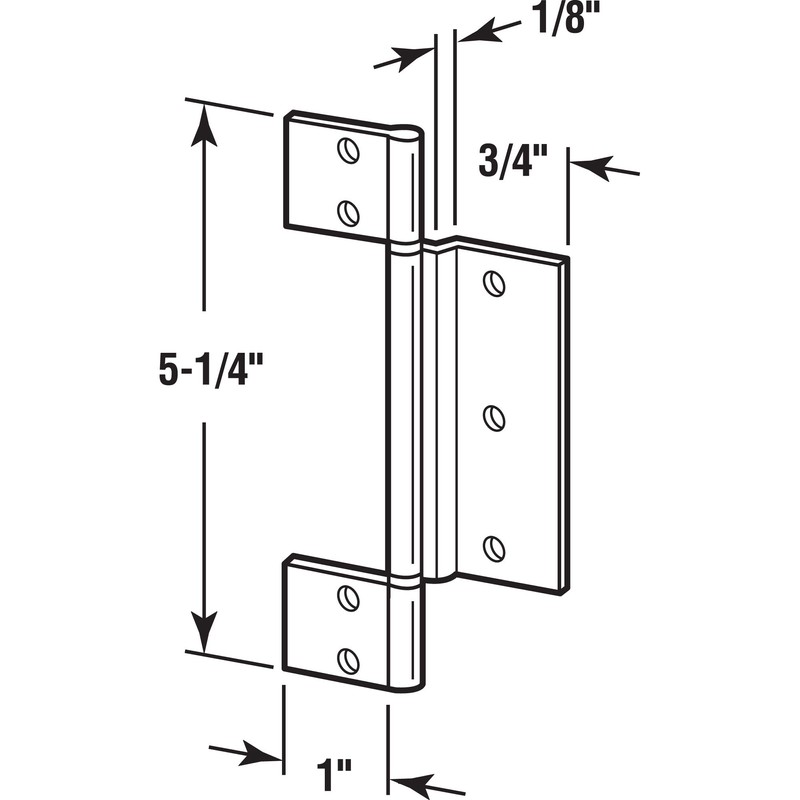 Prime-Line K 5153 Screen Door Hinge, 1/8 In. Offset Center