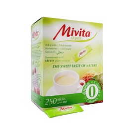 Mivita Stevia Sweetener 250 sticks (powder), zero calories (sugar free)