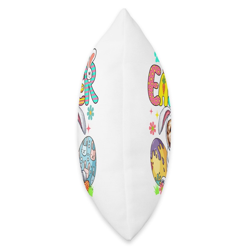 Happy Easter Cockapoo Cosplay Bunny Chocolate Eggs Owner Throw Pillow
