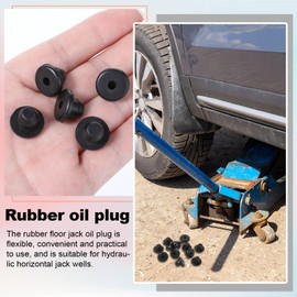 12 Pack Rubber Jack Oil Plug, Hydraulic Jack Oil Plug Flat-Head Rubber Hydraulic Filler Bung for Oil Reservoir Hole Black Jack Plugs Rubber for Oil Reservoir Filler Hole Jack Accessories