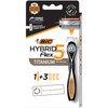 BIC Hybrid Flex 5 Titanium Men's 5 Blade Disposable Razors,