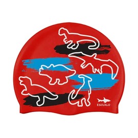 Gorra para Natacion Unisex Adulto y Niño Modelo Rex (Silicon) Impermeable, Unitalla, Color Rojo