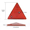 YnGia 2PCS Trailer Reflector Red Triangle Reflective Rear Warning Reflectors