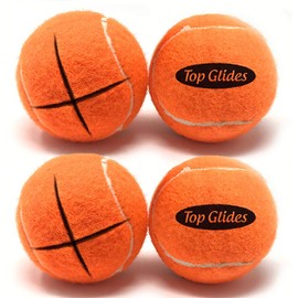 Top Glides Precut Walker Tennis Ball Glides Orange - 2 Pairs