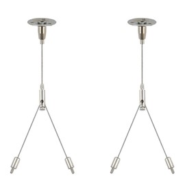 Set of 2, Drop Prevention Wire, Sling, 2 Hanging W Sling, Adjustable Stainless Wire, Power Mini Wire, Hanging Clamps, Hanging Wire, Picture Rail, Stainless Wire, Hanging Hardware, Hanging Hook, Length 59.1 inches (150 cm), Diameter 0.06 inches (1.5 mm), Load Capacity, 66.1 lbs (30 kg), Drop Prevention, For Earthquake Prevention, For Posters, Frames, Paintings, Wall Hanging