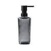 Hzxcuim 12 oz Glass Soap Dispenser with Black Plastic Rustproof