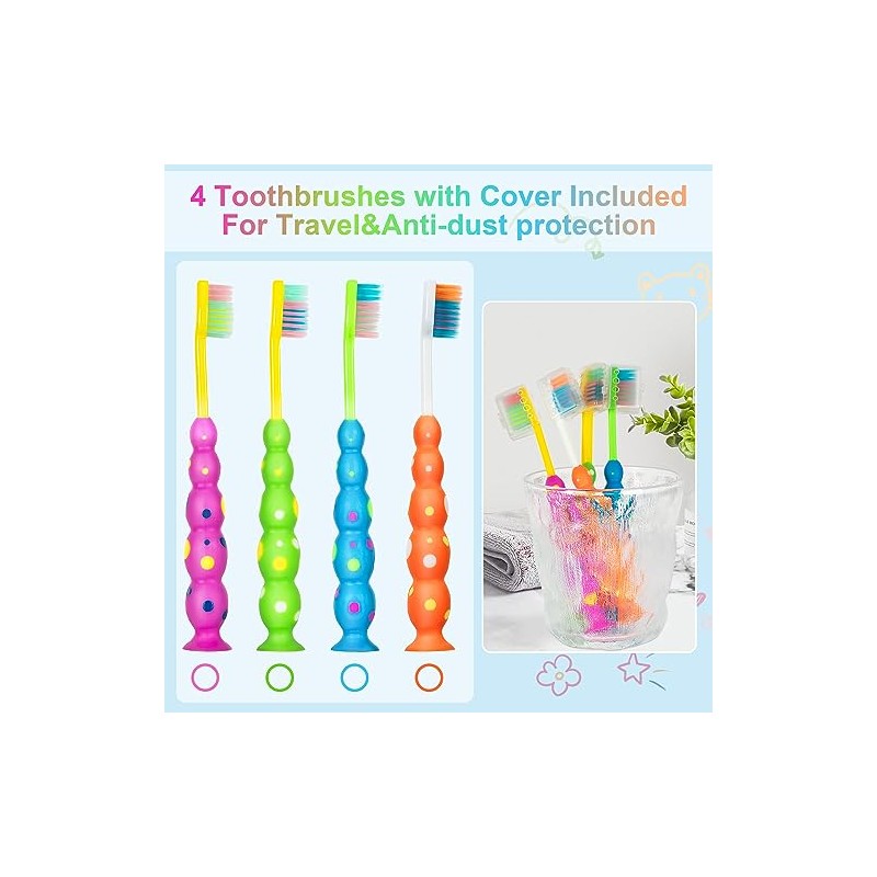 VERSAINSECT brushes 4 Pack, Flossing Bristles Child Sized Brush Heads