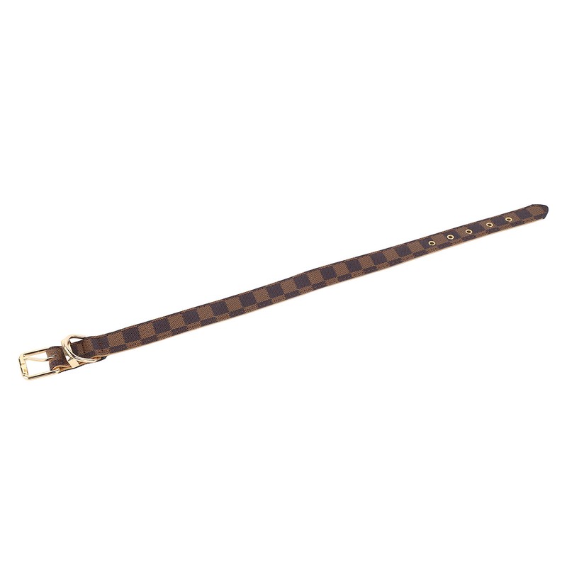 Dog Collar Durable Soft Stylish Plaid Pattern Dog Collar Adjustable