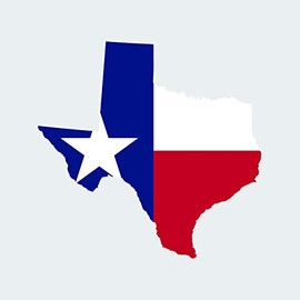 fagraphix Texas State Shaped Flag Sticker Self Adhesive Vinyl Decal TX - 1.25 Wide