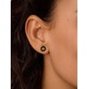 FindChic Stud Earrings for Sensitive Ears, Black Hypoallergenic Sterling Silver