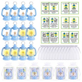 VIHOSE 12 Sets 2026 VBS Lanterns Let Your Light Shine Cards Gifts Illumination Themed Jesus Is the Guiding Light Lanterns for Camping Sunday School VBS Church Christian Party Decoration
