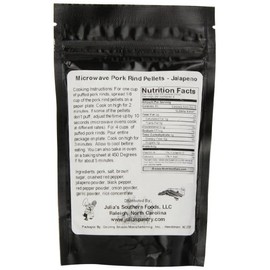 Chef Piggy Tail Microwave Pork Puffies Pork Rinds, Jalapeno, 2 Ounce