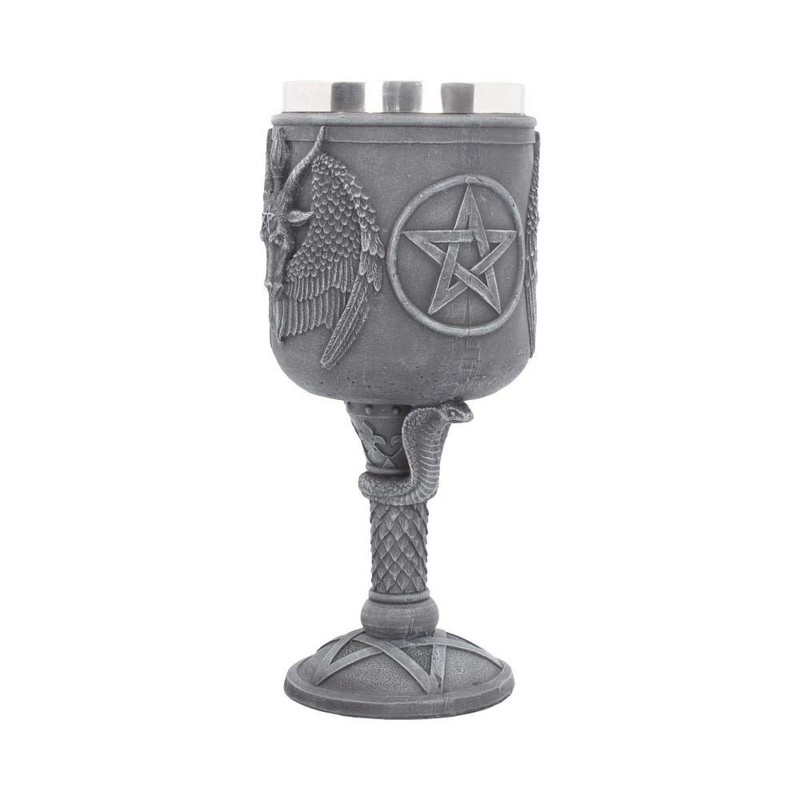 Nemesis Now Baphomet's Thirst Goblet 27cm Black, Resin w/Stainless Steel