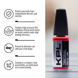 Knife Pivot Lube – Original Knife Oil for Blades – Synthetic Pocket Knife Honing Oil – 10ml Precision Lubricant