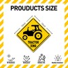 BTHUKO New Metal Tin Sign Tractor Xing Caution Crossing Sign,
