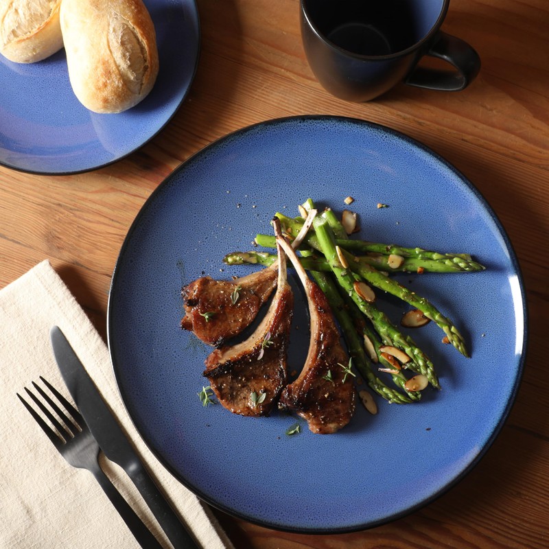 Gibson Elite Soho Lounge Round Reactive Glaze Stoneware Dinnerware Set,