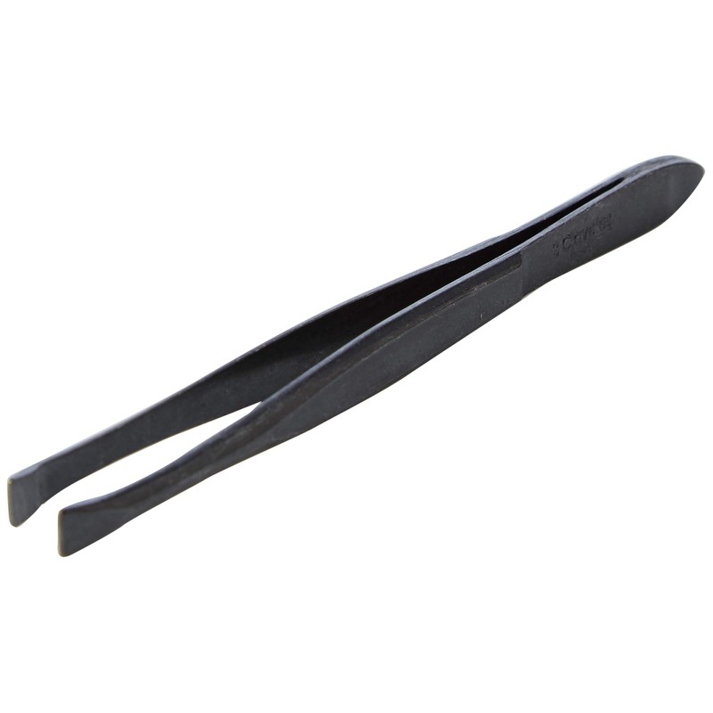 3 Nail Tweezers Wide Black 8 cm Set of 12
