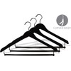 Premium Wooden Suit Hangers 12 Pack, Smooth Solid Wood Coat