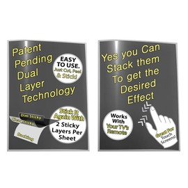 LightDims Customizable Dimming Sheets (1 Sheet) Medium Strength Dims 20-40% of Light, Extra Large Size 8”x10” Retail Packaging