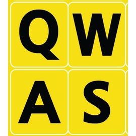 English US Large Letters Yellow Keyboard Stickers