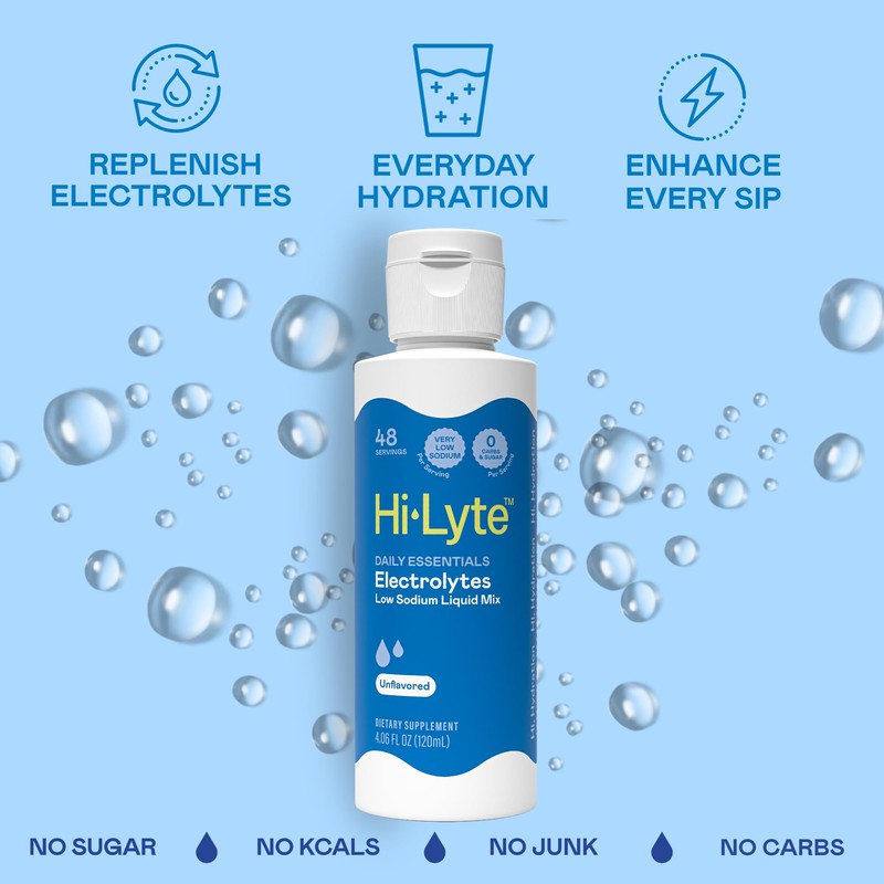 Hi-Lyte Low Sodium Electrolyte Supplement for Immune Support, Fasting and