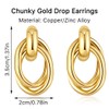 GUOMTGH Gold/Silver Chunky Gold Earrings For Women Trendy Statement Geometric