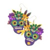 Mardi Gras Skull Dangle Earrings