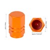 X AUTOHAUX 8pcs Orange Tire Stem Valve Caps Wheel Valve