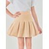 Haloumoning Girls Pleated Skirts School Kids Casual Mini Flare A