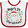 inktastic Baby's 1st Christmas Santa with Candy Canes Baby Bib