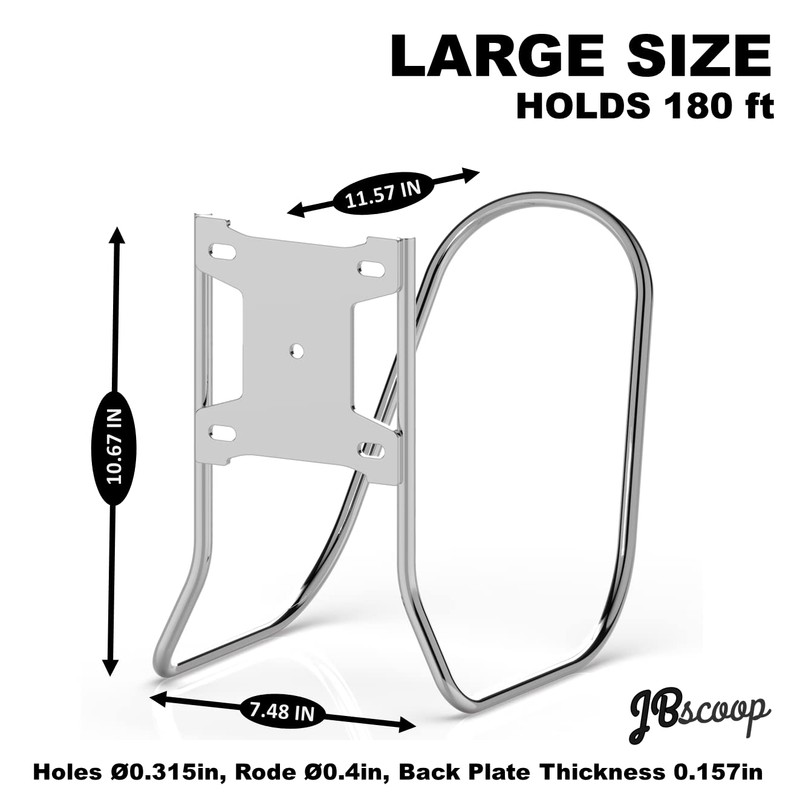 JBscoop Large Stainless Steel Hose Holder, Heavy Duty Hose Hanger
