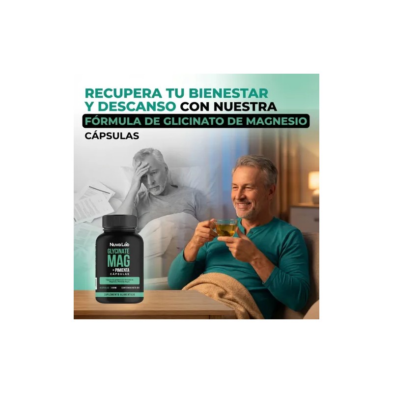 Glicinato Magnesio Pimienta Negra Caps 610mg Nuvalab