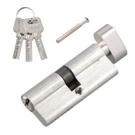 Cylinder Lock Front Door Lock - Knob Cylinder Lock Cylinder with Knob, Zinc Alloy Security Lock Front Door and 3 Keys