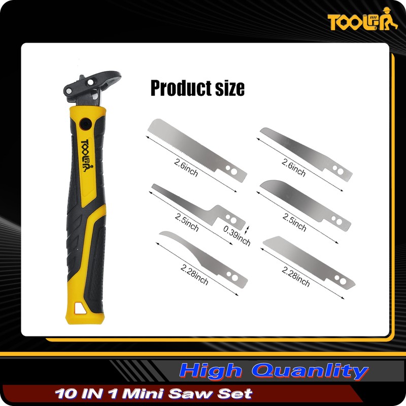 TOOLAN: 10-In-1 Model Craft Hand Saw & File Set. DIY